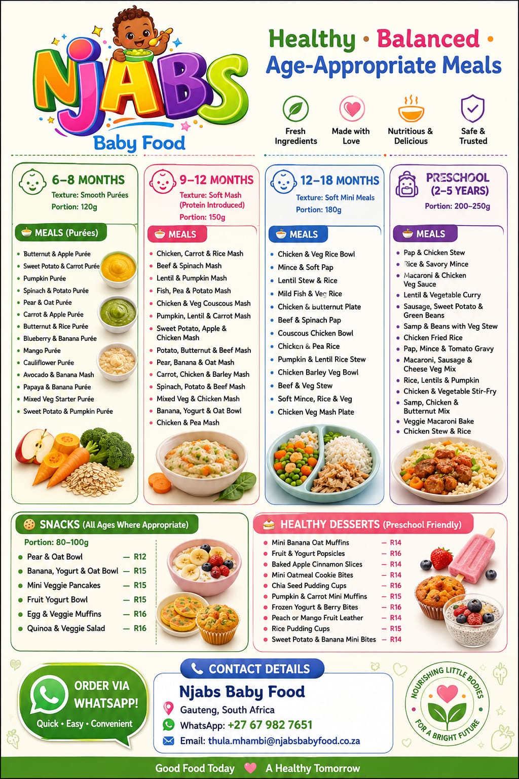 Njabs Baby Food Meal Options